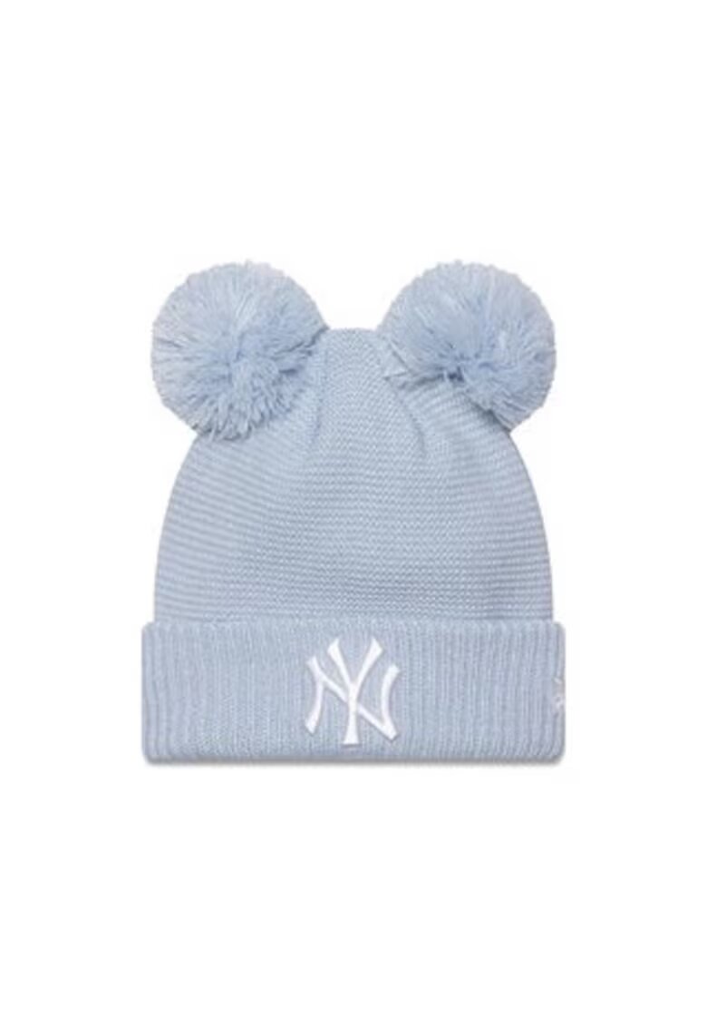New Era Caciula dama Double Pom Bea - acril - albastru