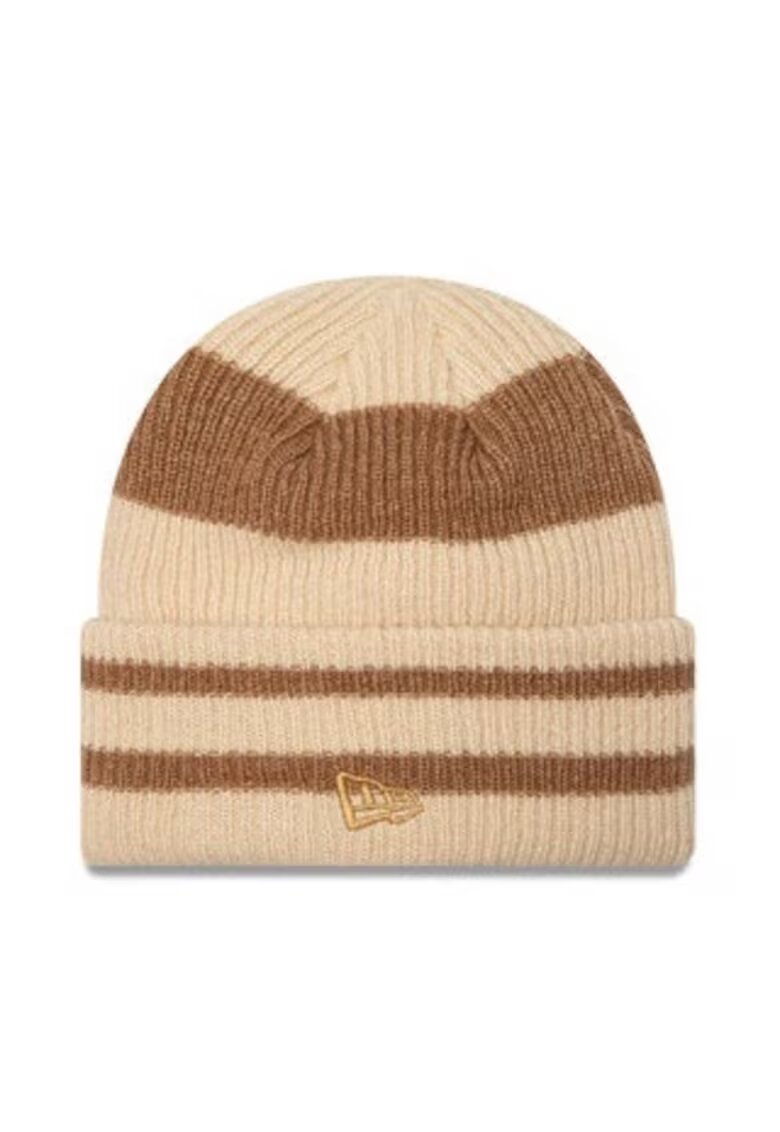 New Era Caciula dama Stripe Cuff Knit Beanie - acril - bej/maro