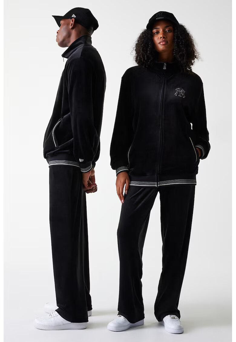 New Era Pantaloni unisex lejeri de trening cu logo brodat - Negru