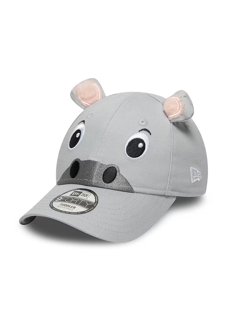 New Era Sapca baseball din bumbac cu urechi - Alb/Negru/Gri deschis