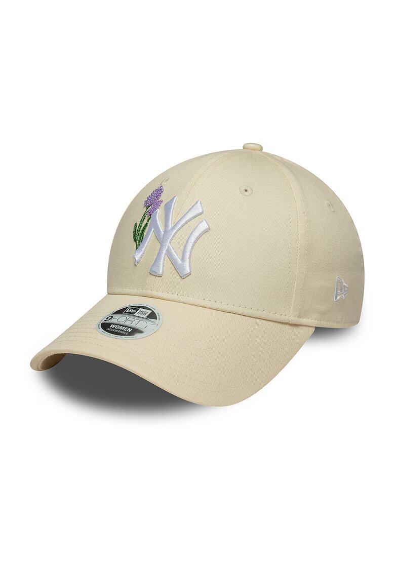 New Era Sapca din bumbac cu detaliu brodat - pentru baseball - Argintiu/Bej deschis