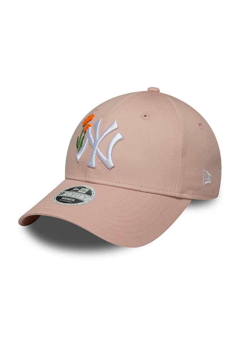 New Era Sapca din bumbac cu detaliu brodat - pentru baseball - Roz pastel/Alb murdar