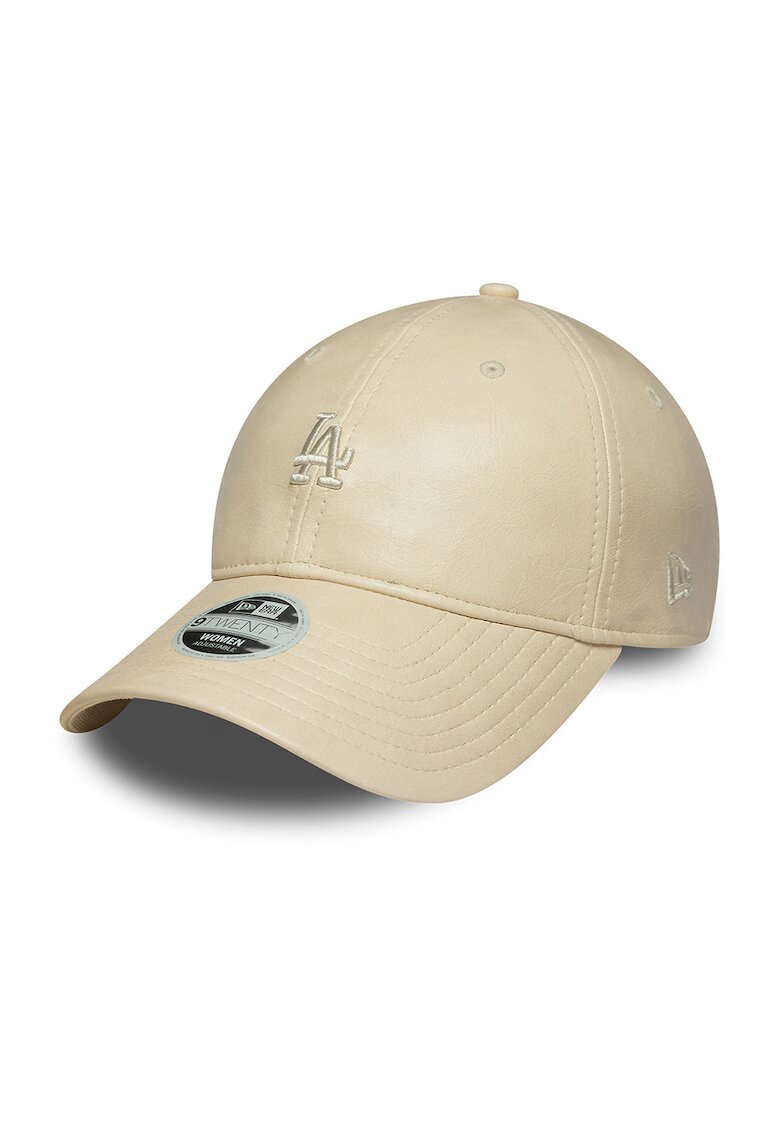 New Era Sapca din piele ecologica cu detaliu text 9TWENTY® - Bej deschis