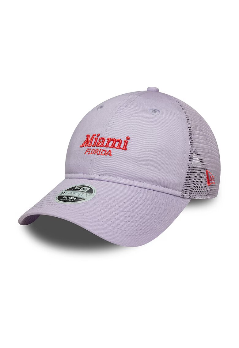 New Era Sapca trucker cu detaliu text brodat - Rosu/Lila