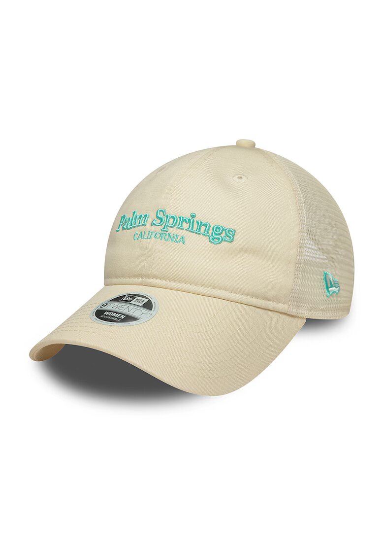 New Era Sapca trucker cu detaliu text brodat - Verde persan/Bej deschis