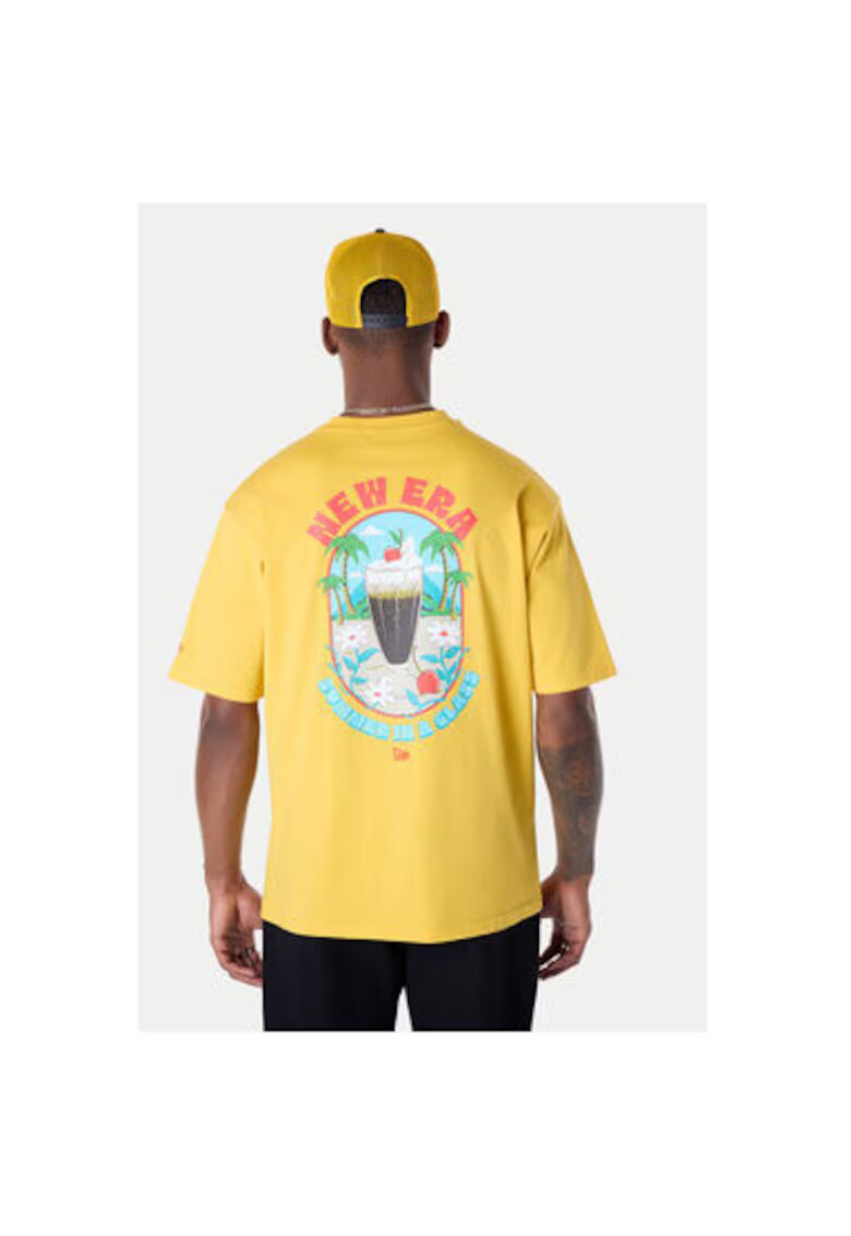 New Era Tricou barbati 60596304 - Bumbac/Bumbac organic - Galben - Galben