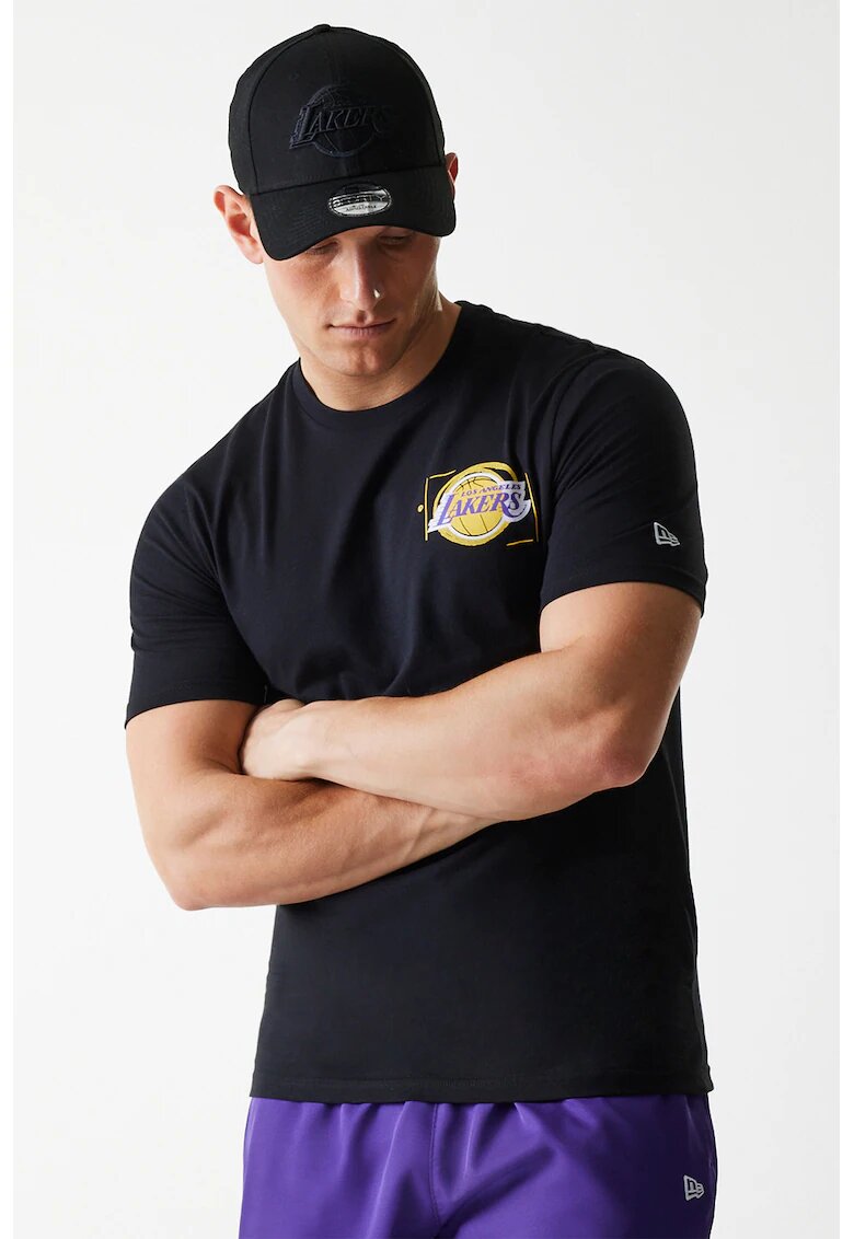 New Era Tricou cu imprimeu pe spate - Negru