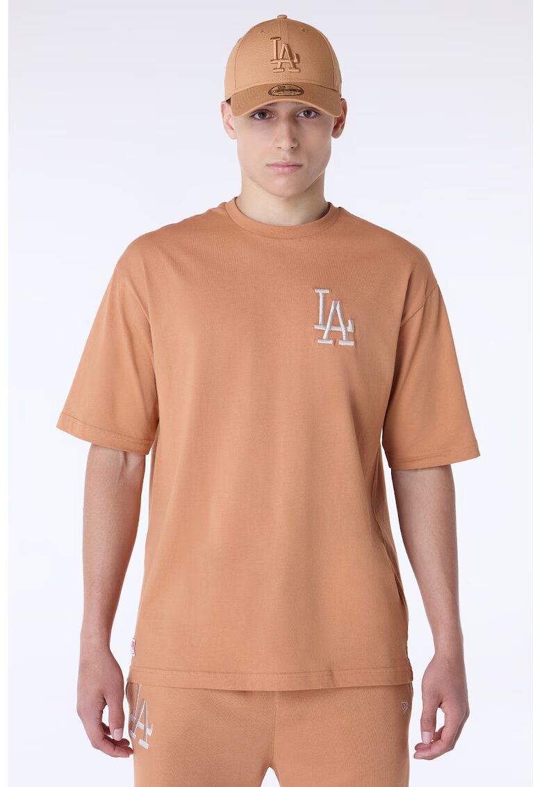 New Era Tricou de bumbac cu logo pe piept - Piersica/Alb optic