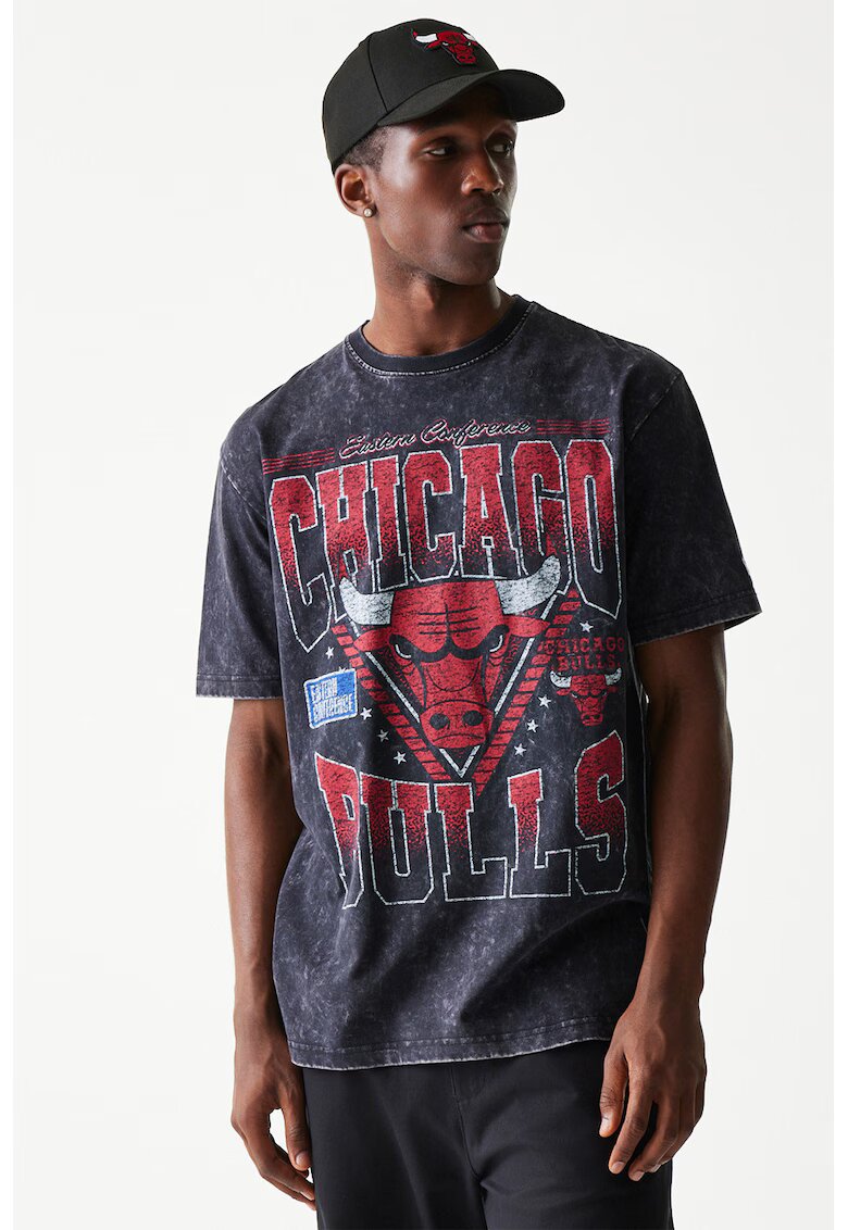 New Era Tricou din bumbac Chicago Bulls NBA - Rosu/Alb/Negru melange