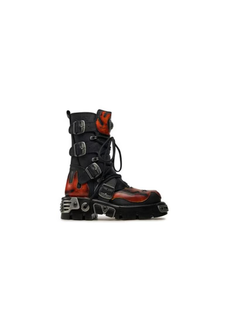 New Rock Bocanci Barbati M-107-S1 - Piele naturala - Negru