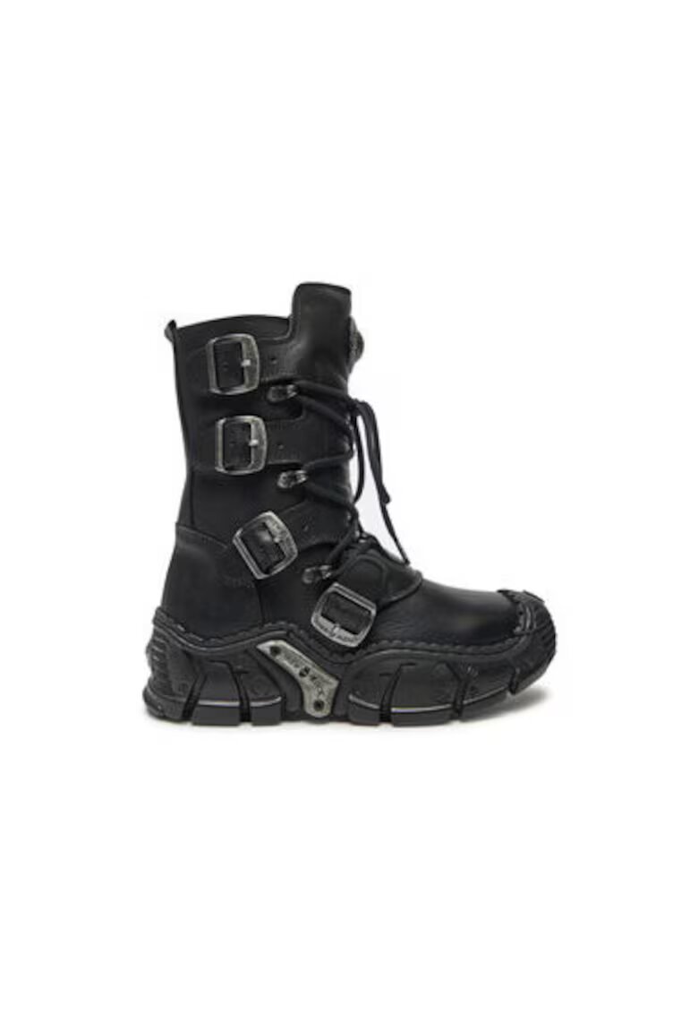 New Rock Bocanci Barbati M-IMPACT013-S1 - Piele naturala - Negru