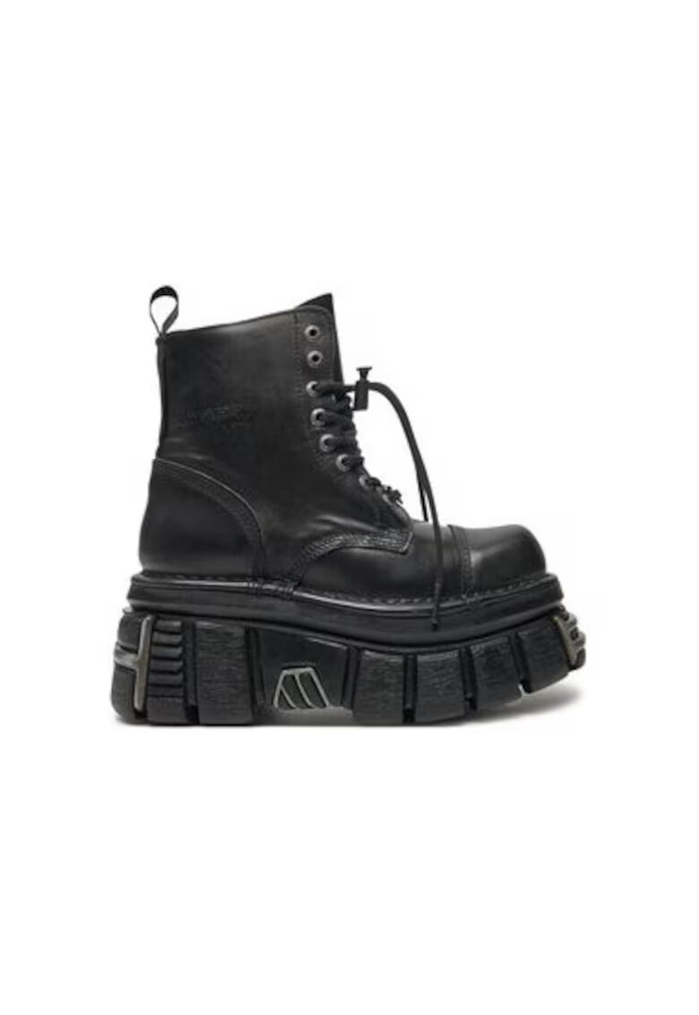 New Rock Bocanci Barbati M-NEWMILI083-S37 - Piele naturala - Negru
