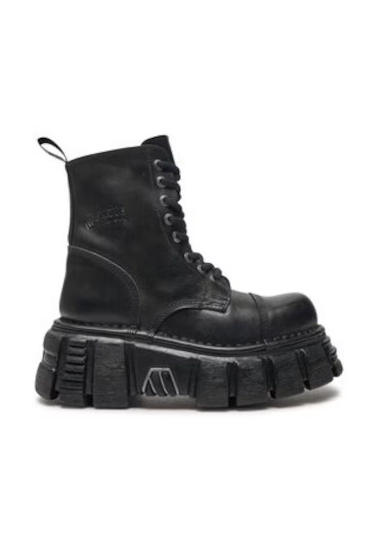 New Rock Ghete barbati piele ecologica - Negru