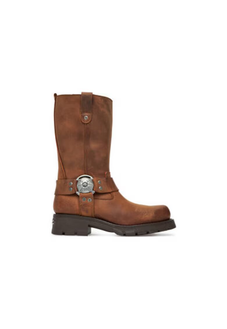 New Rock Ghete dama M-7610-C2 - Piele naturala - Maro - Maro