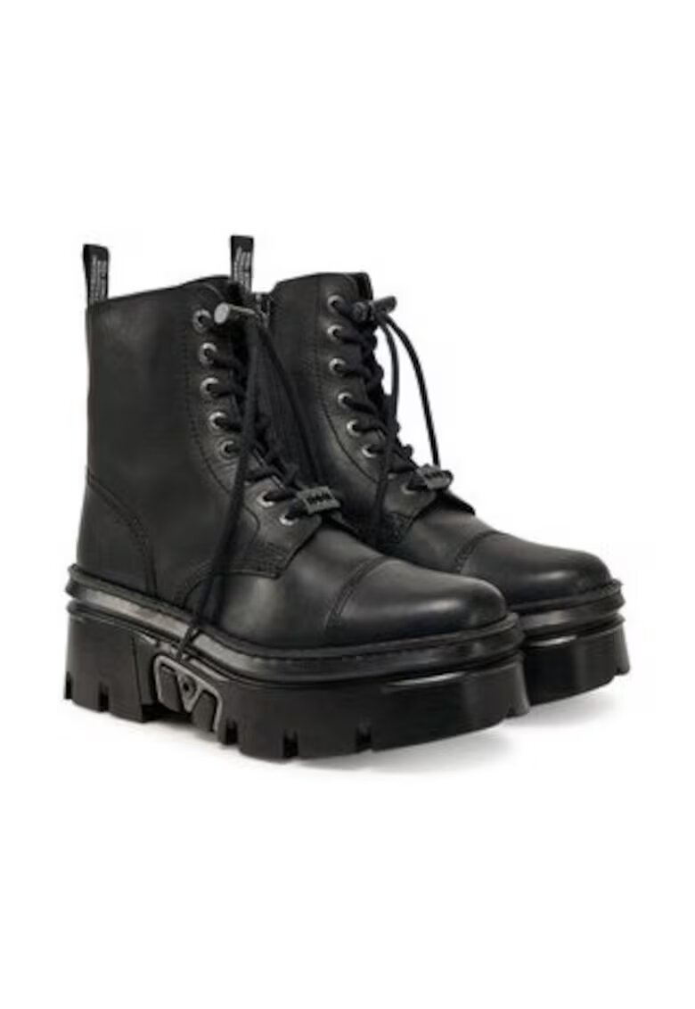 New Rock Ghete dama piele naturala - negru -