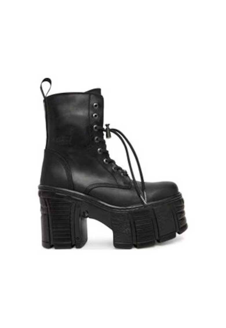New Rock Ghete dama piele naturala - Negru