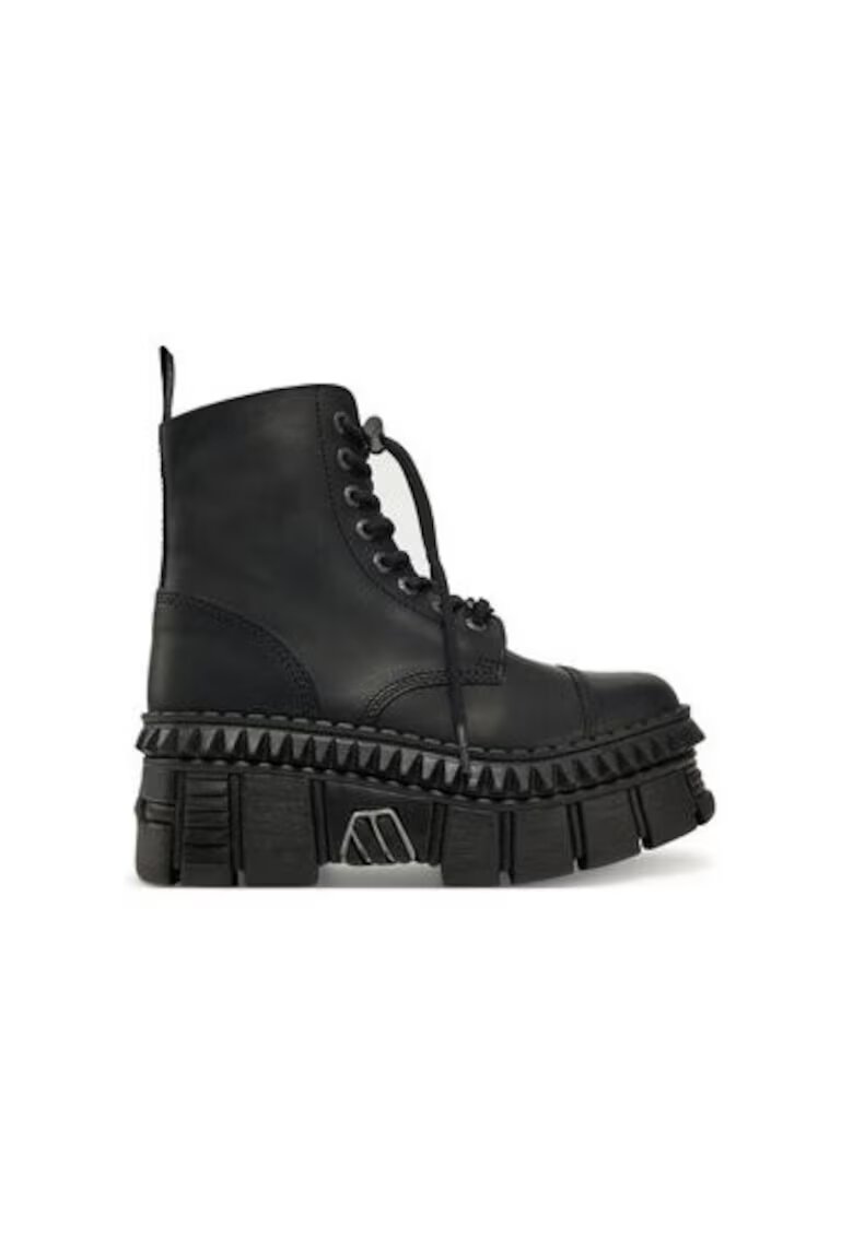 New Rock Ghete dama - piele naturala - negru - Negru
