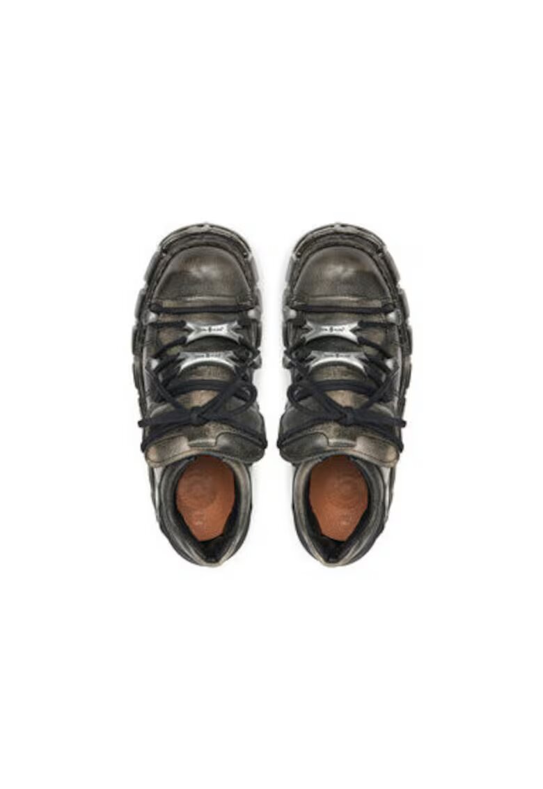 New Rock Pantofi sport unisex M-120N-C69 - Piele naturala - Negru