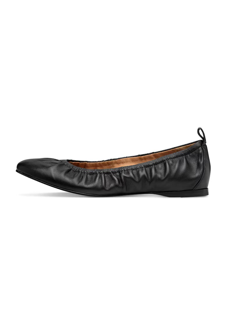 NEWD Balerini de piele cu model drapat - Negru