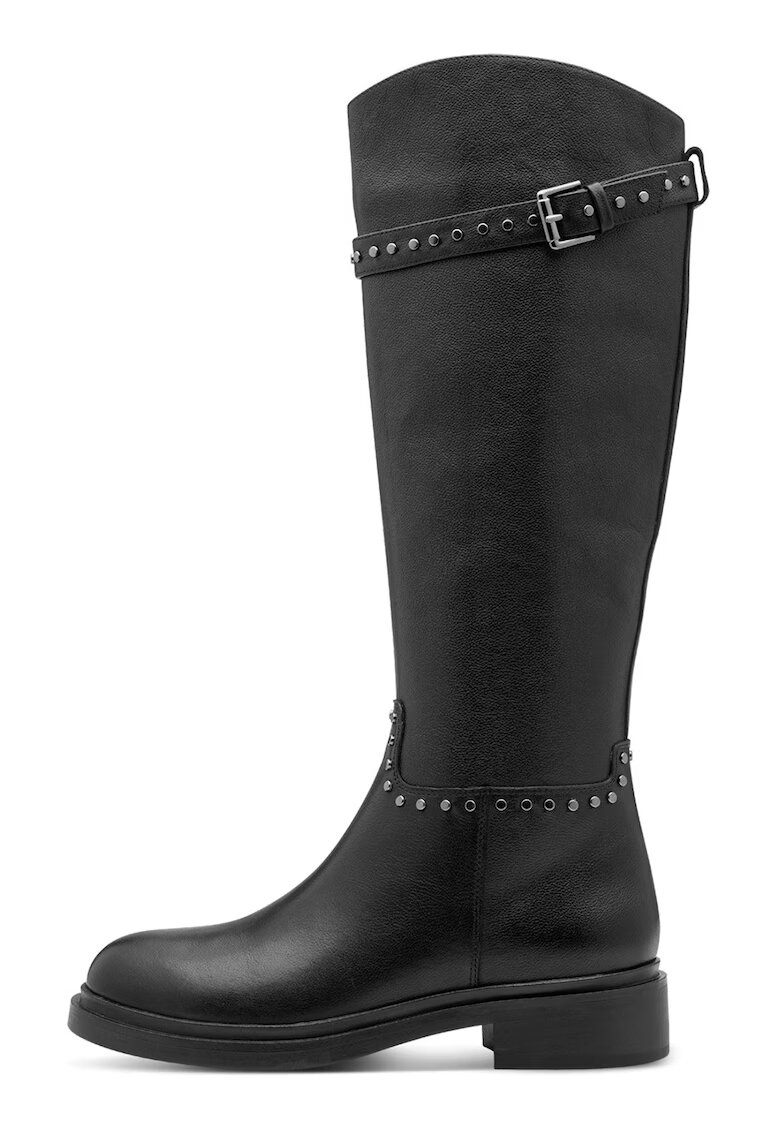 NEWD Cizme lungi din piele - Negru