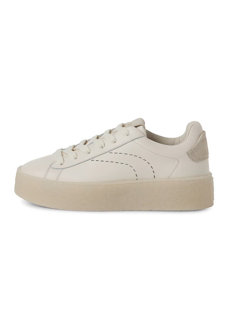 NEWD Pantofi sport flatform din piele - Bej deschis