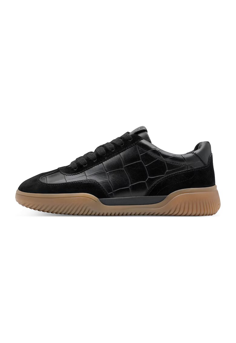 NEWD Pantofi sport low-cut din piele - Negru/Caramel