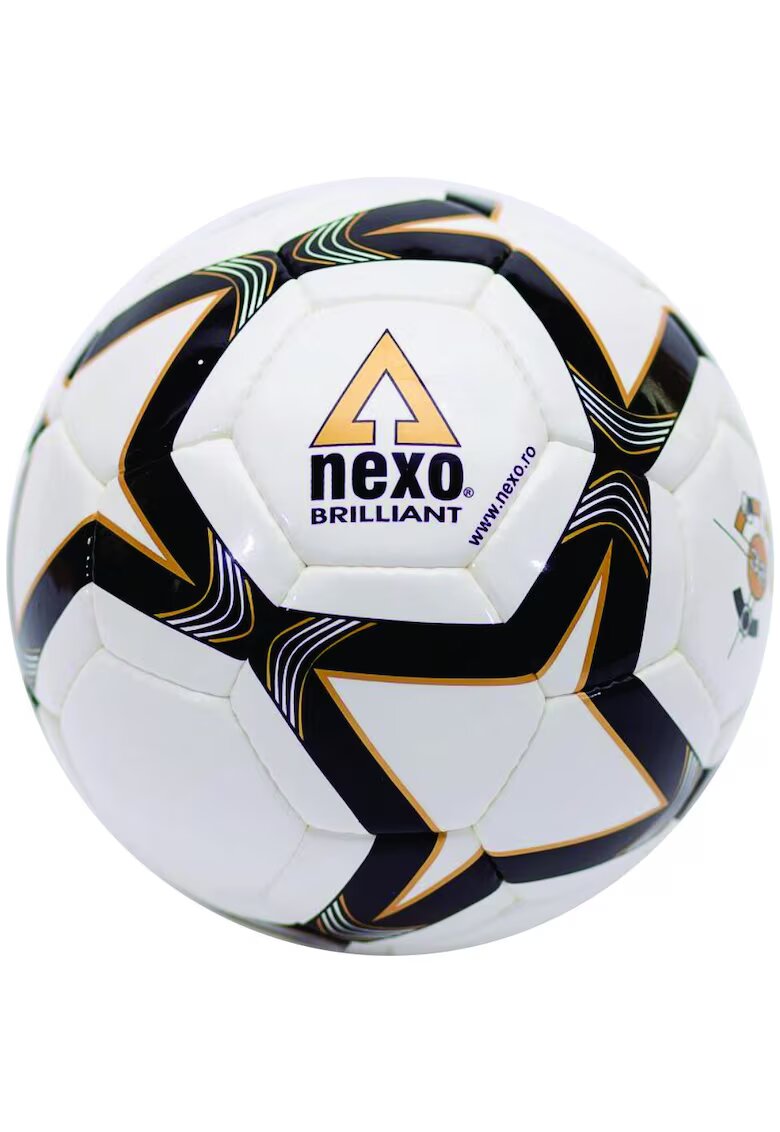 NEXO Minge fotbal BRILLIANT - marimea 5 - alb/negru/auriu