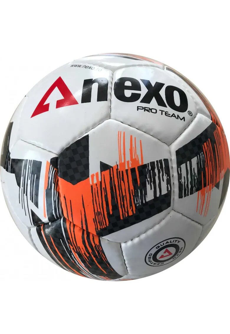 NEXO Minge fotbal PROTEAM - marimea 5 - alb/portocaliu/negru