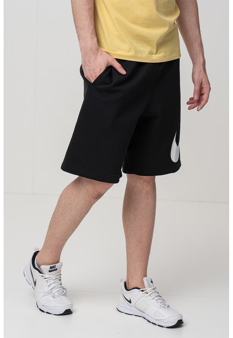 Nike Bermude cu snur de ajustare si buzunare - Alb/Negru