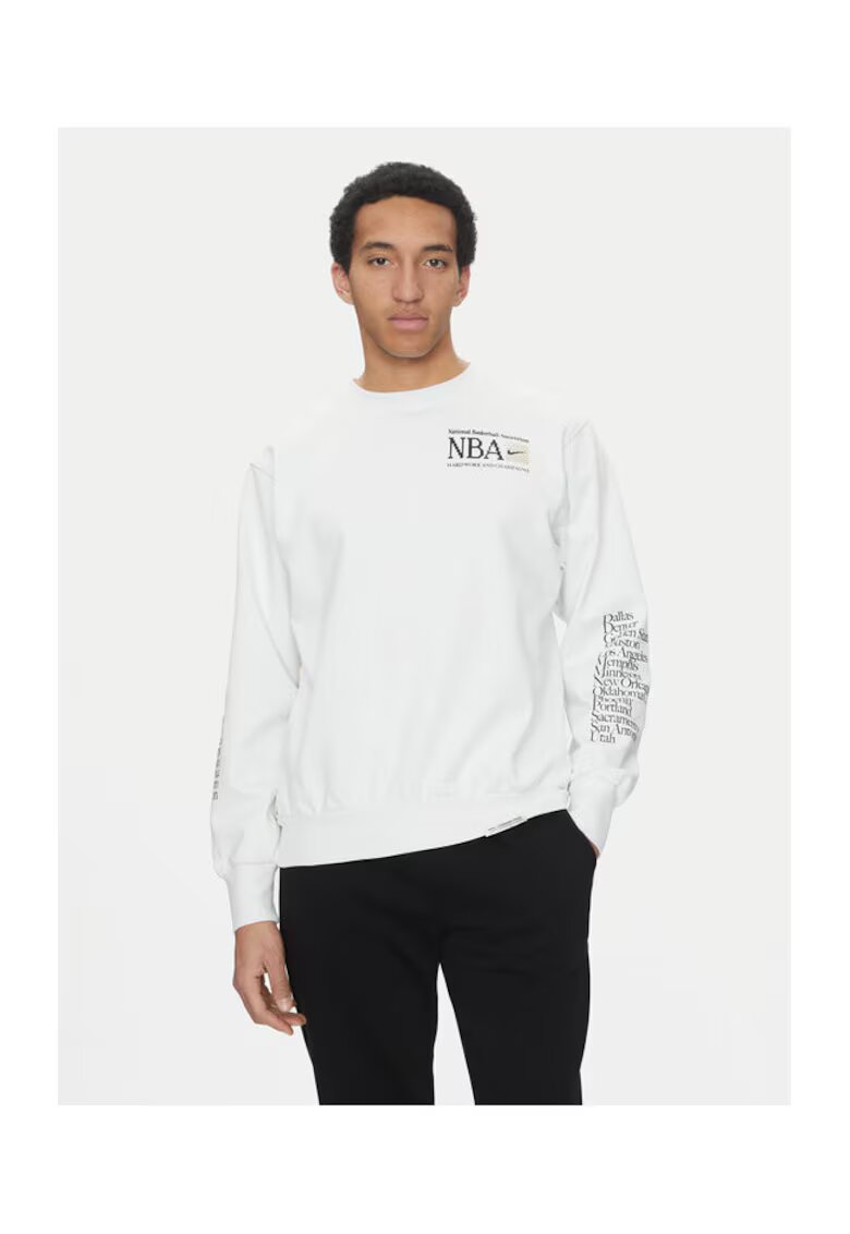 Nike Bluza barbati - 305365934 - Bumbac/Poliester - Alb - Alb