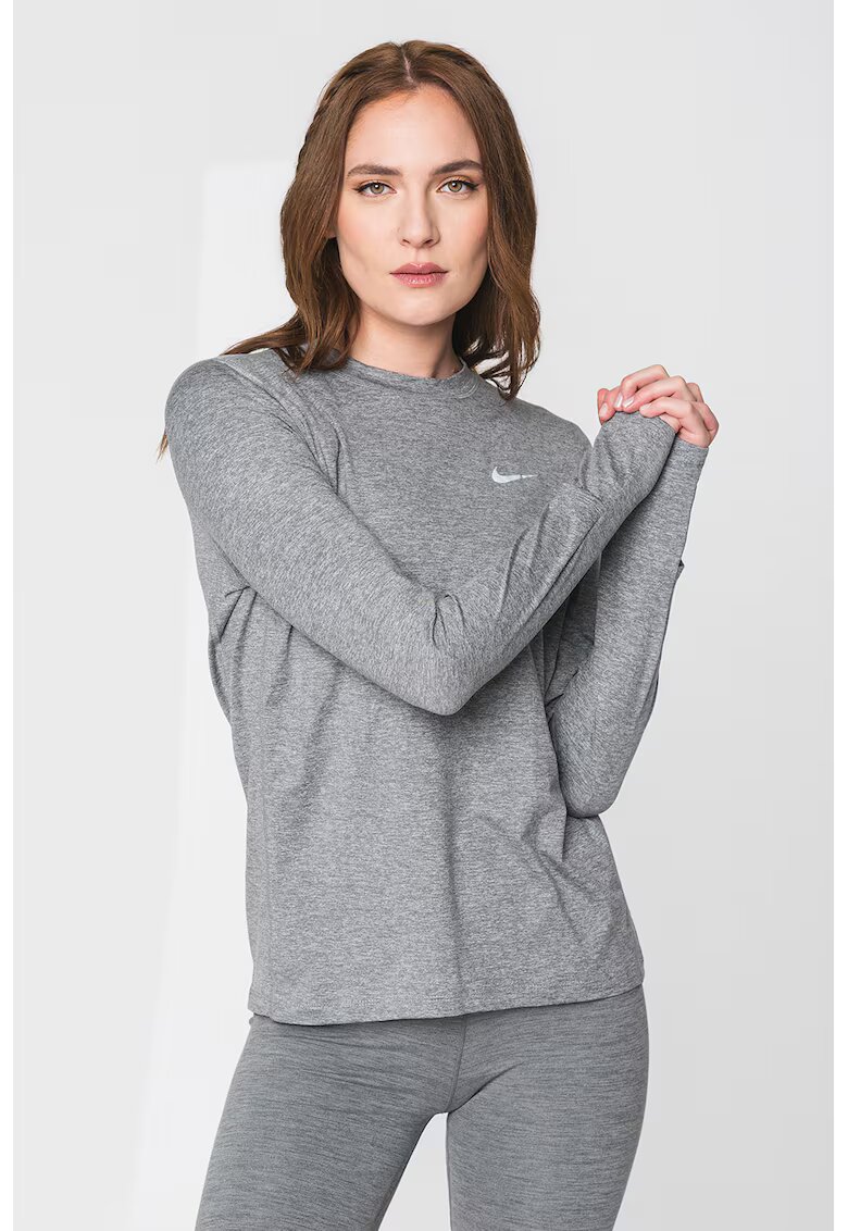 Nike Bluza cu fenta pentru degetul mare pentru alergare Element - Gri melange