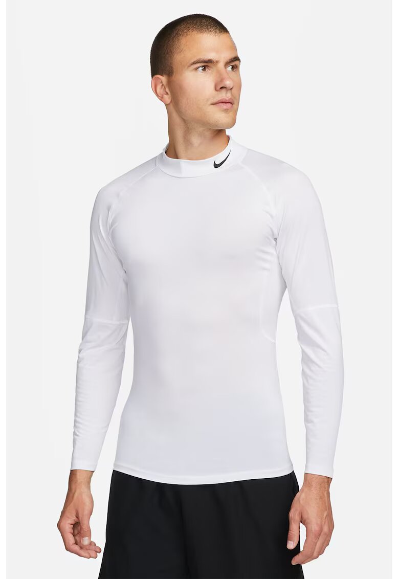 Nike Bluza cu maneci raglan si tehnologie Dri-FIT pentru fitness Pro - Alb/Negru