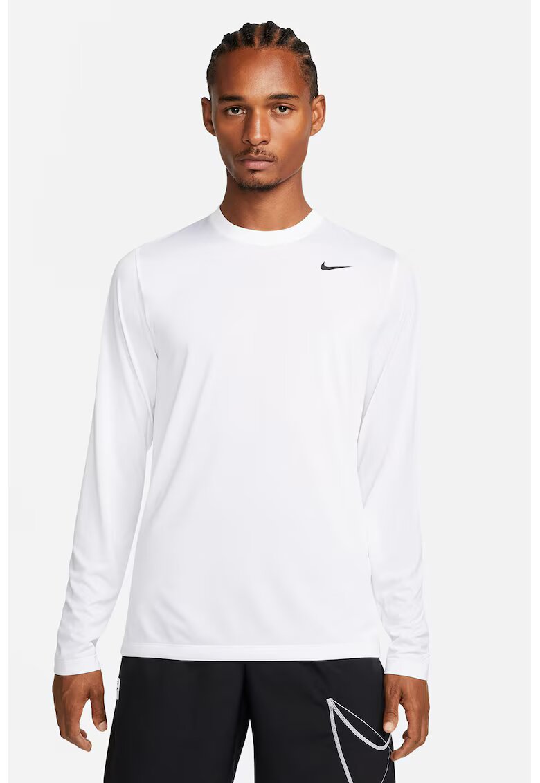 Nike Bluza cu tehnologie Dri FIt pentru fitness - Alb optic