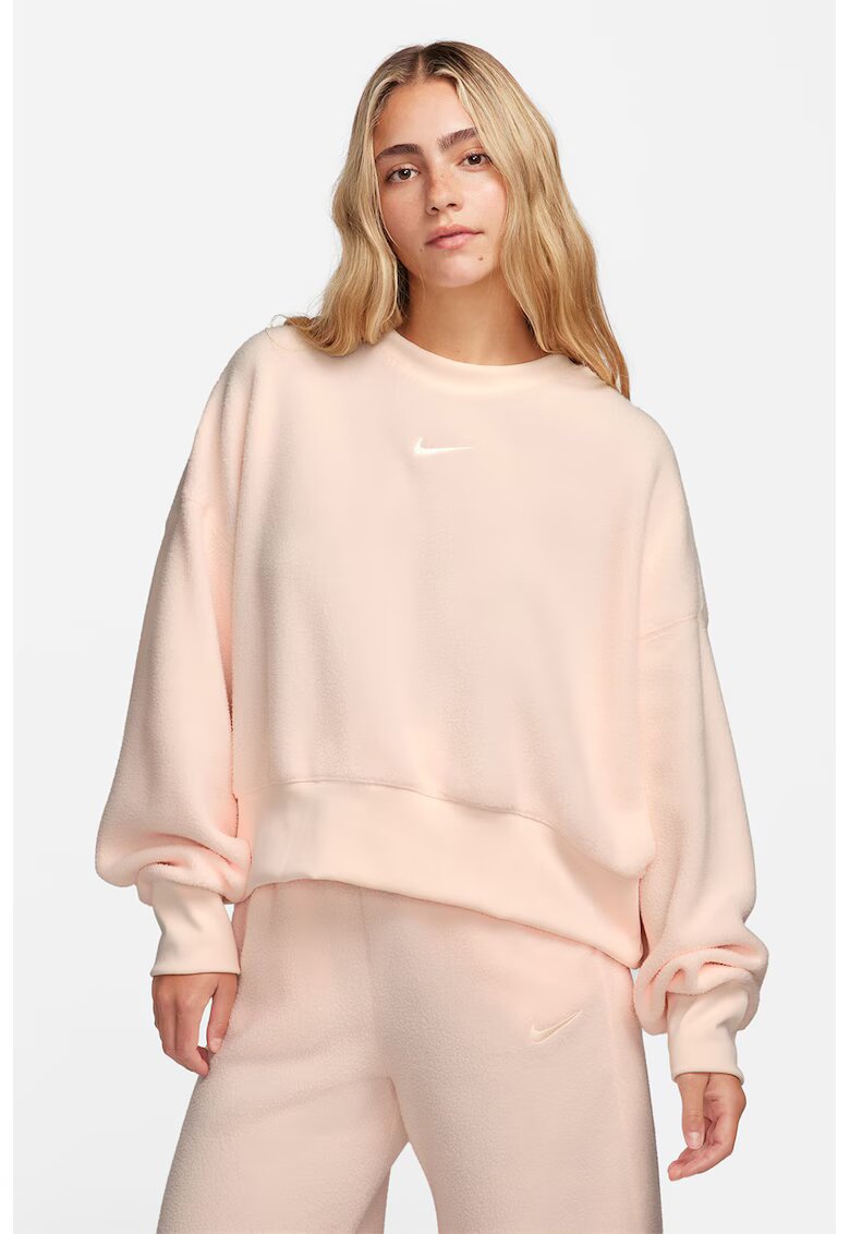 Nike Bluza de trening crop supradimensionata plusata - Roz pal