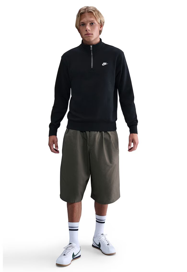 Nike Bluza de trening cu fenta cu fermoar Club - Negru