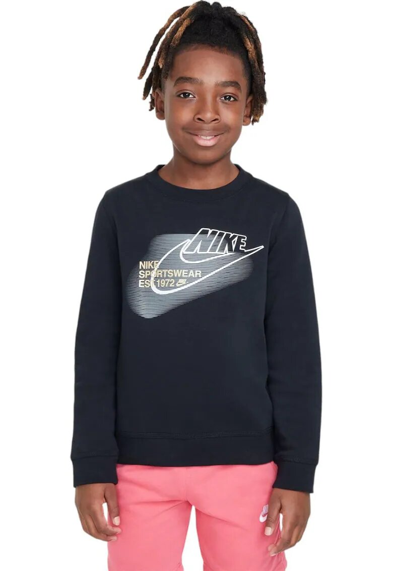 Nike Bluza de trening cu imprimeu logo - Negru stins
