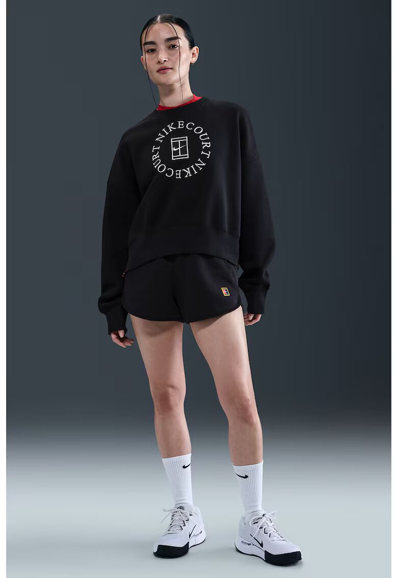Nike Bluza de trening cu logo - pentru tenis - Alb fildes/Negru