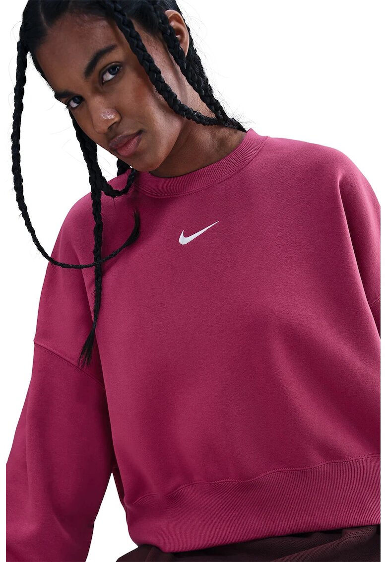 Nike Bluza de trening lejera cu maneci cazute Phoenix - Roz aprins