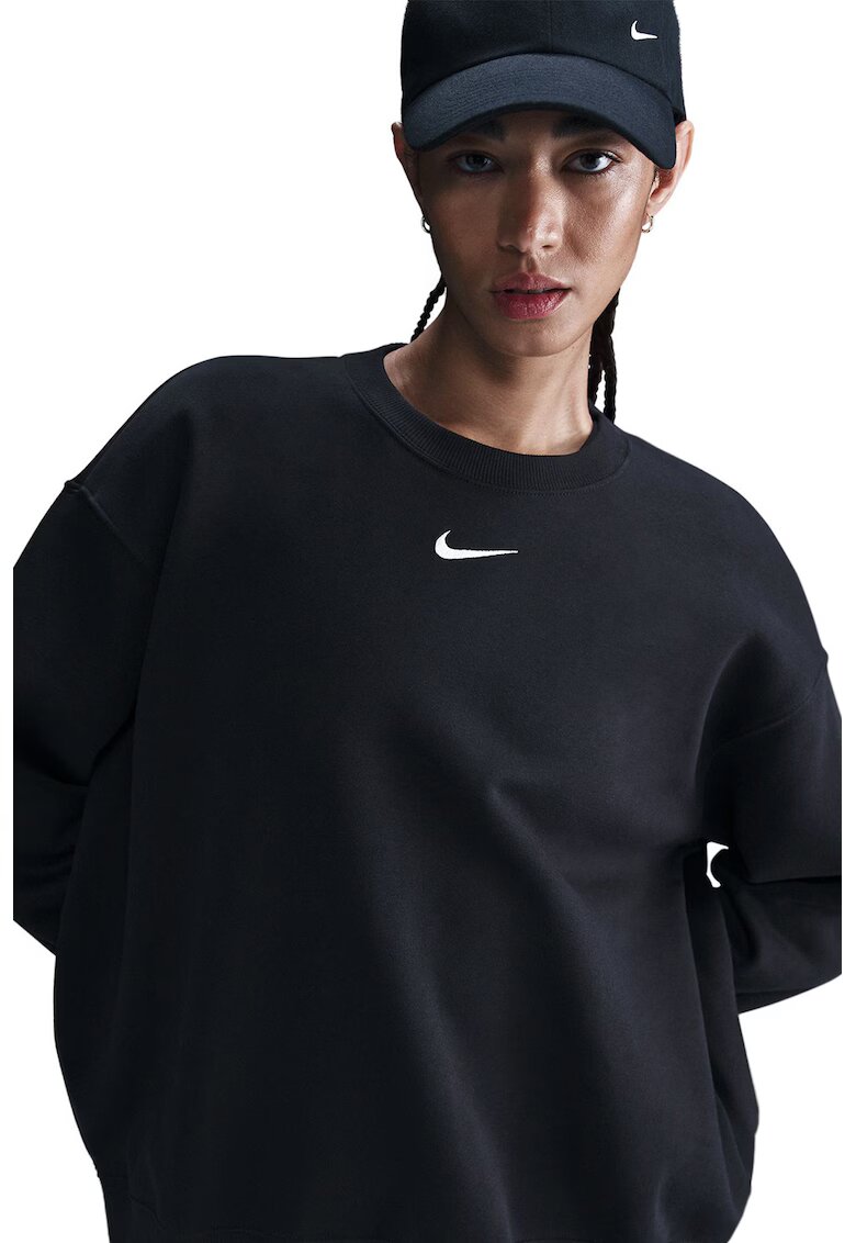 Nike Bluza de trening supradimensionata cu maneci cazute - Negru