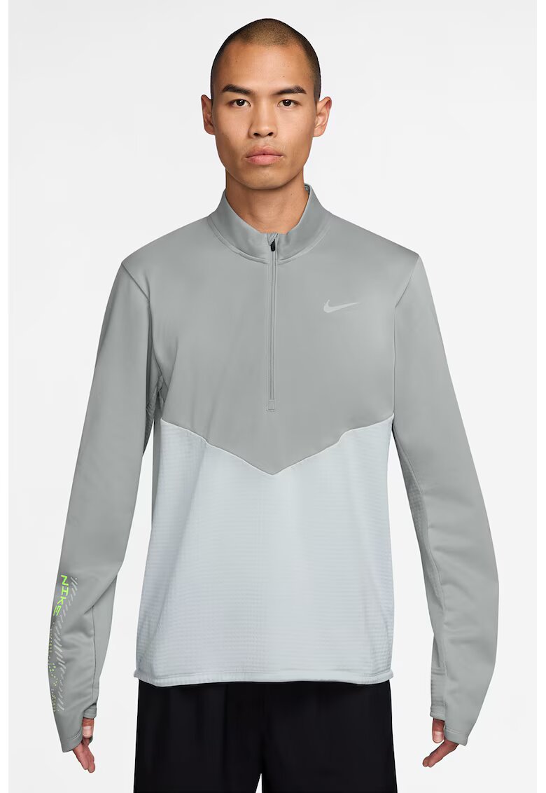 Nike Bluza pentru alergat Wint Pacer HZ - Alb/Negru