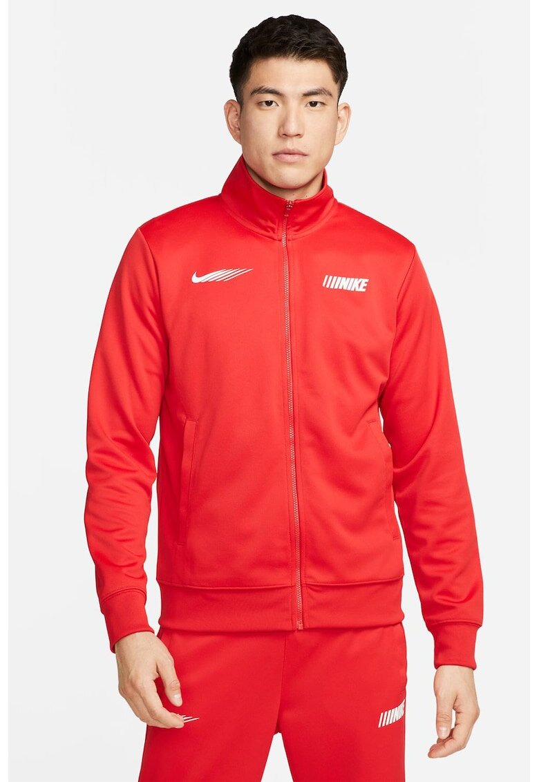 Nike Bluza sport cu fermoar Standard Issue - Portocaliu mandarina