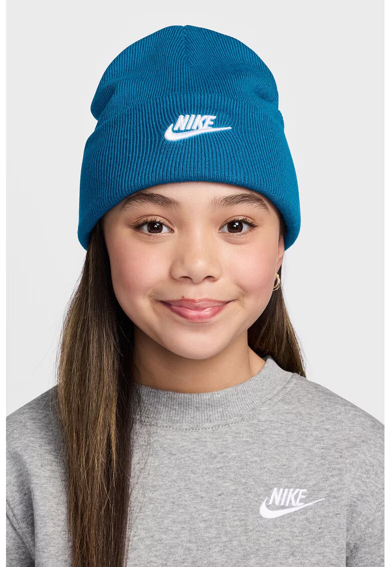 Nike Caciula cu logo brodat Peak - Alb/Albastru
