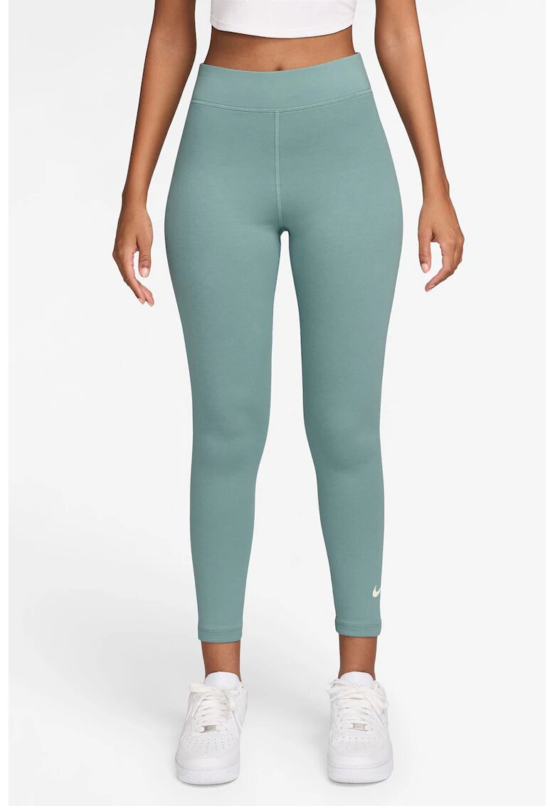 Nike Colanti crop cu talie inalta Sportswear - Verde menta