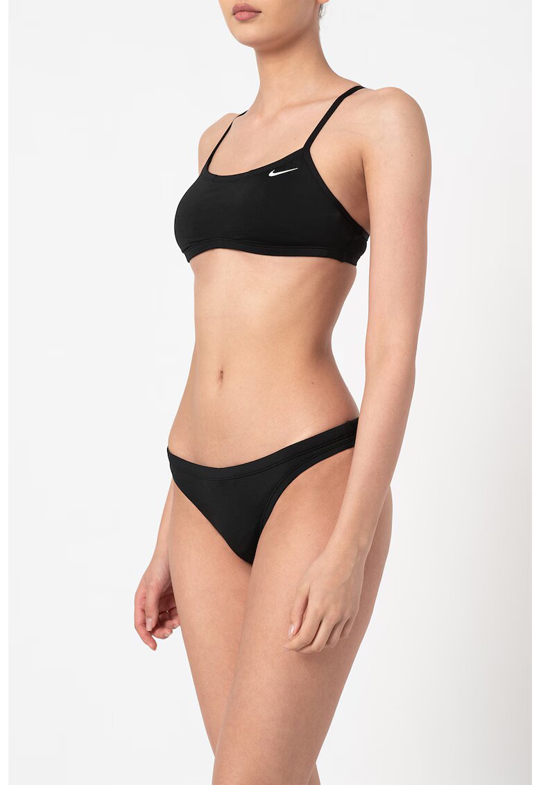 Nike Costum de baie in doua piese cu decupaj racerback - Negru
