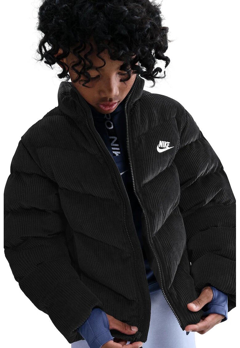 Nike Geaca bufanta si matlasata - Alb/Negru