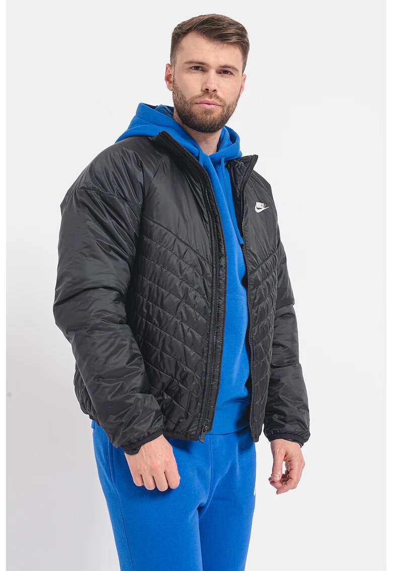 Nike Geaca cu fermoar si maneci raglan - Negru