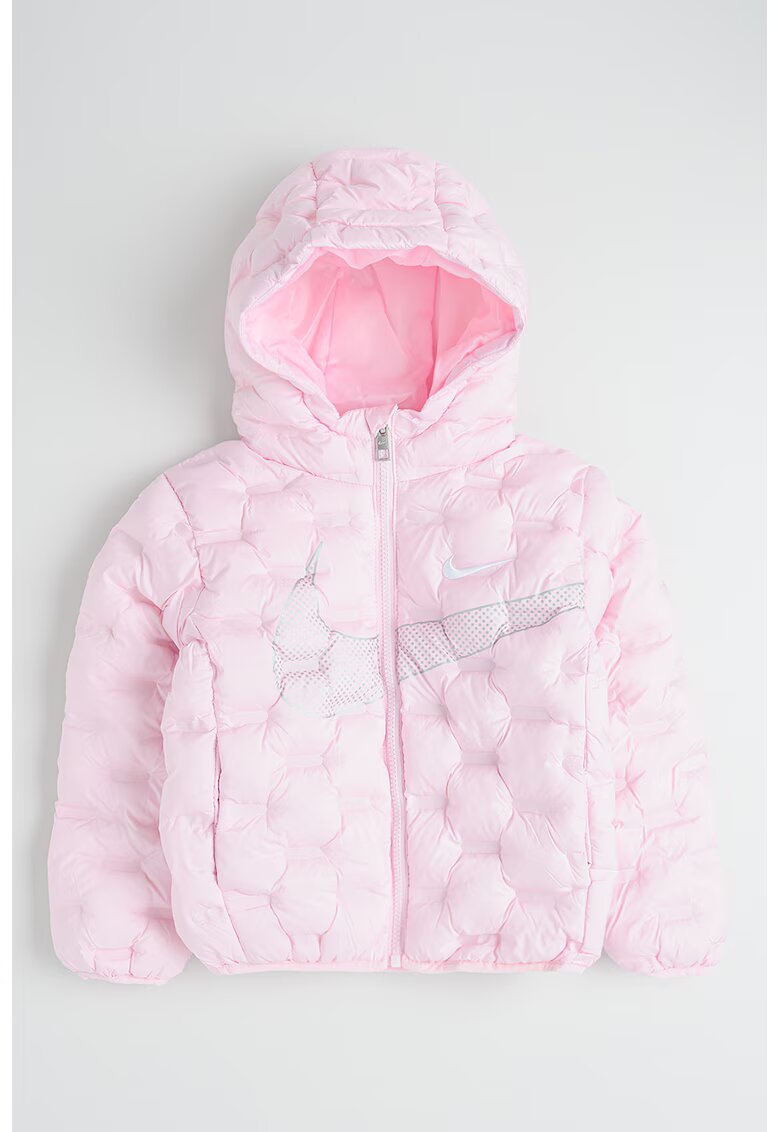 Nike Geaca cu vatelina si gluga - Roz pastel