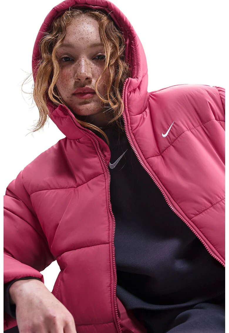 Nike Geaca lejera cu gluga si tehnologie Therma-FIT - Coral