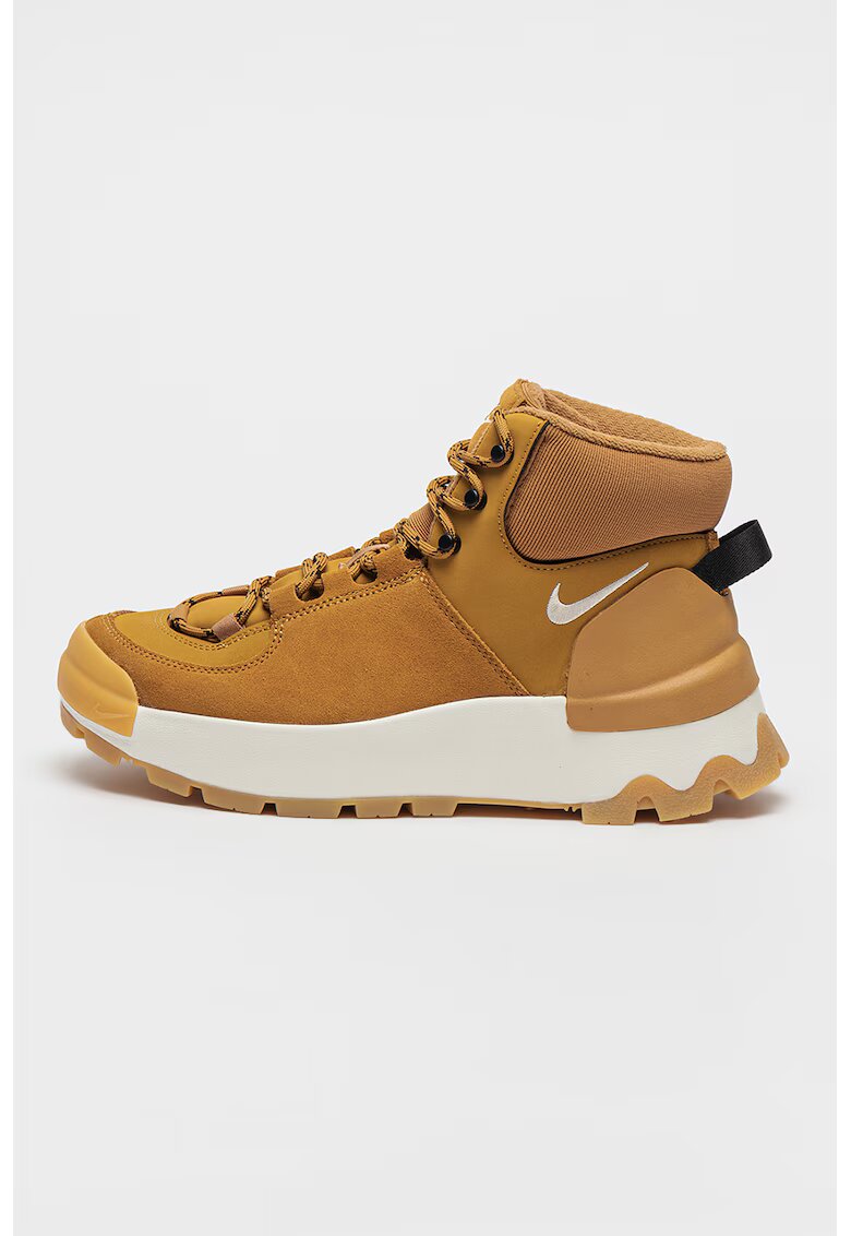 Nike Ghete cu insertii de piele intoarsa City Classic - Galben inchis