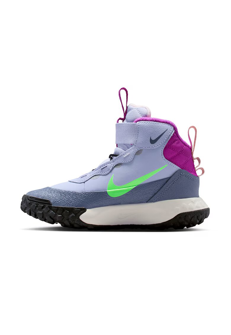 Nike Ghete cu insertii din piele Terrascout - Lila/Verde lime